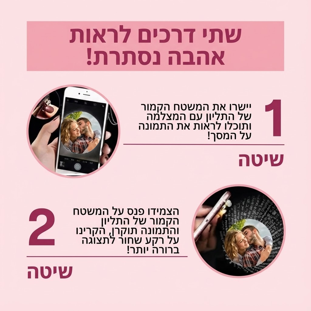 שרשרת "קרוב ללב": שרשרת הלב עם התמונה הנסתרת